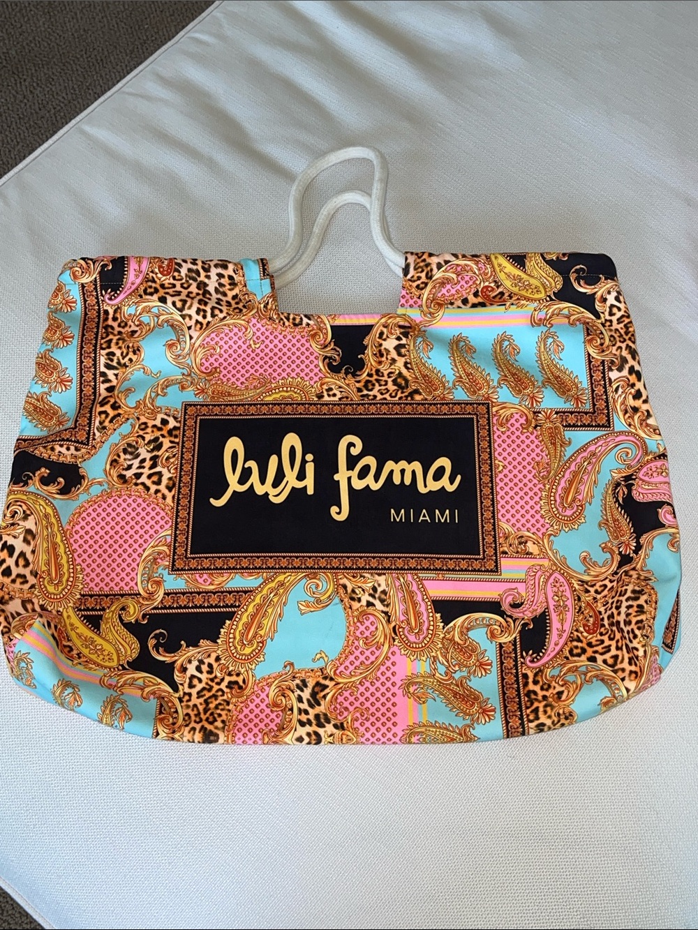 LULI FAMA MIAMI DAYDREAM CANVAS BAG NWOT